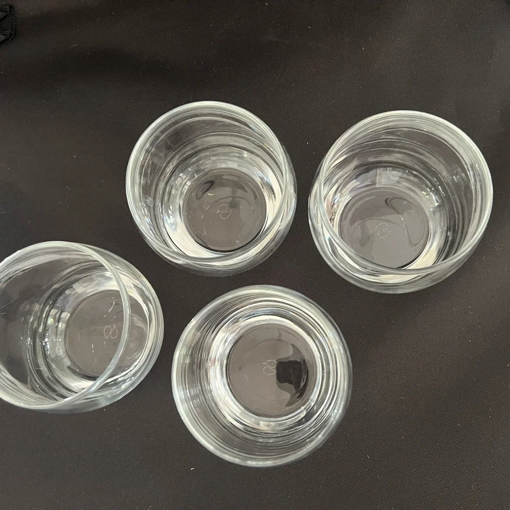 Pasabahce Whisky Glasses Chubby 4-PC Set TURKEY Break Resistant Stackable round